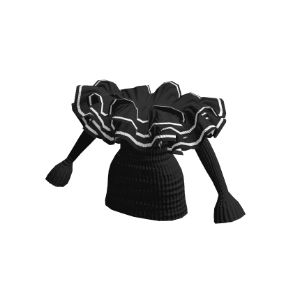 Black Ruff Mini Dress