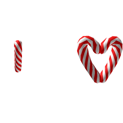 Candy Cane Face Heart