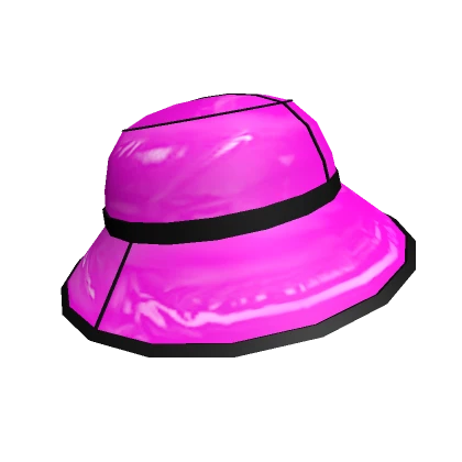 Fuchsia Pink Trendy Vinyl Hat