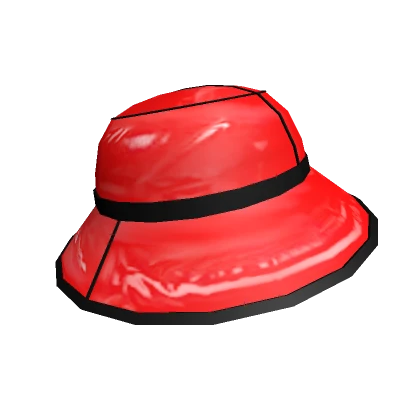 Red Trendy Vinyl Hat