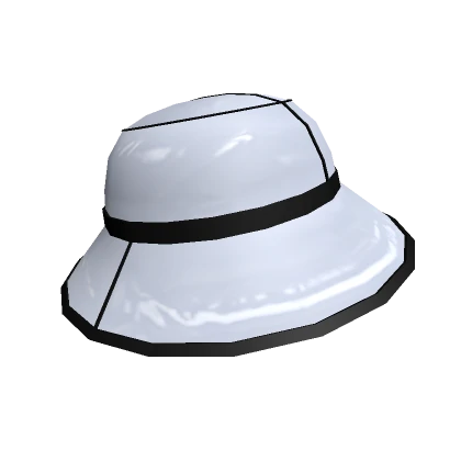 White Trendy Vinyl Hat