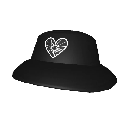 Black Broken Heart Hat