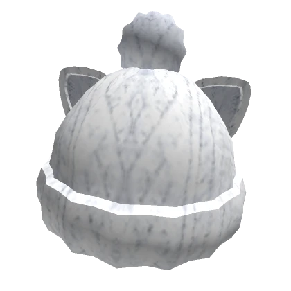 White Cozy Neko Beanie