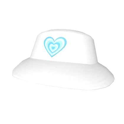 Blue & White Heart Wave Hat