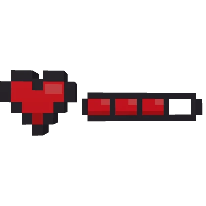 Red 8-Bit HP Health Bar