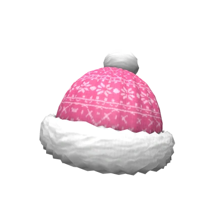 Pink Fluffy Festive Beanie