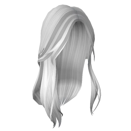 Aesthetic Dark Root White Long Hair