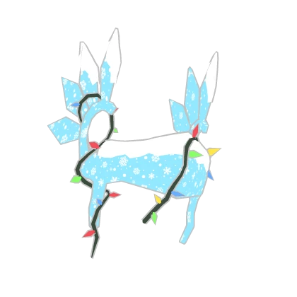 Snowy Christmas Blue Neon Valk