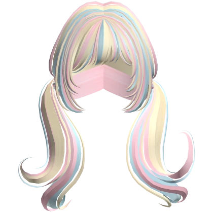 Kawaii Fantasy Flowy Twirly Pigtails (Confetti)