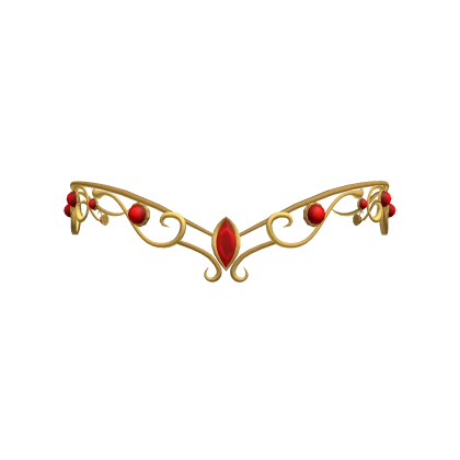 Ethereal Grace Tiara gold/red
