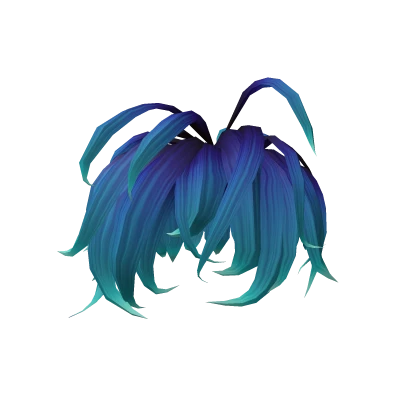 Messy Edgy Short Blue Ombre Hair