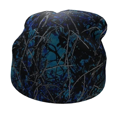 Realistic Blue Cyber Y2k Beanie