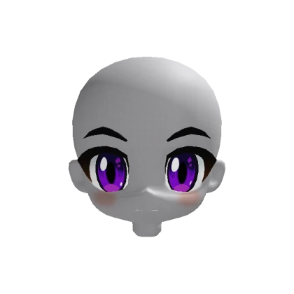 Chibi Head with Purple Eyes - fully animated!