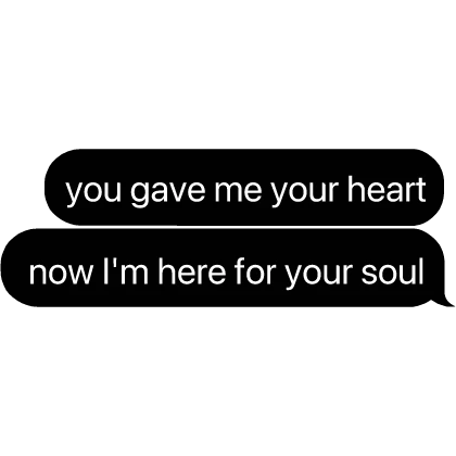 Kpop Demon Hunters SajaBoys Heart Soul Text Bubble