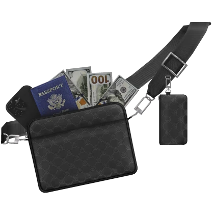 Designer Money Messenger Bag