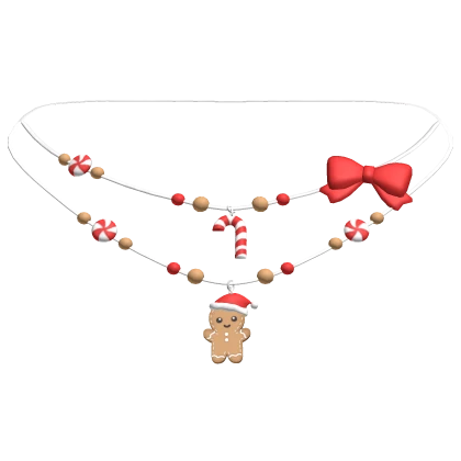 christmas gingerbread necklace