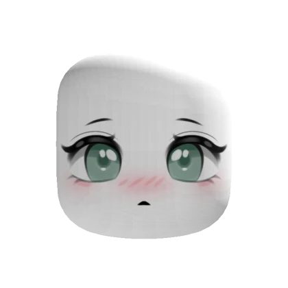 Cute Shy Chibi Blush Makeup Face