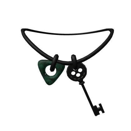 Coraline Necklace Dark Key w Seeing Stone 3.0