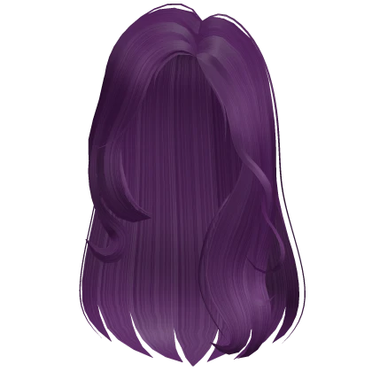 Long Wavy Classy Preppy Trendy Dark Purple Hair