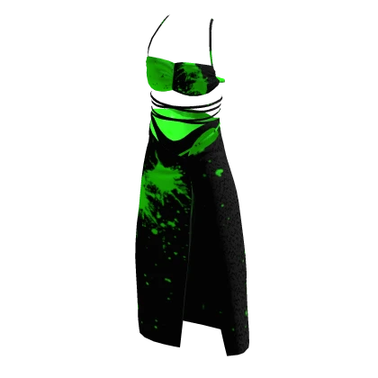 The Upside-Down Green Toxic Dress
