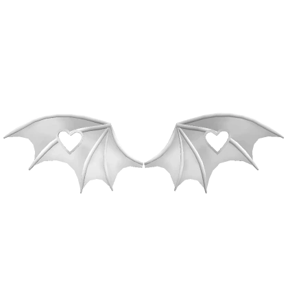 White Delicate Bat Wings