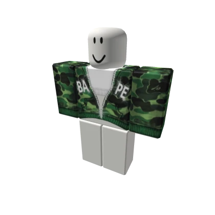 Green gem BAPE Hoodie w/ cropped tee