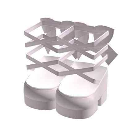 ꒰♡꒱ kawaii pink ballerina platform ribbon heels