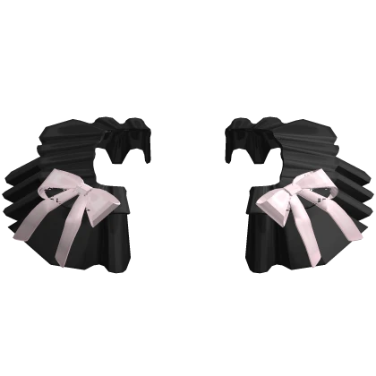 kawaii hip ruffles w ribbons black & pink