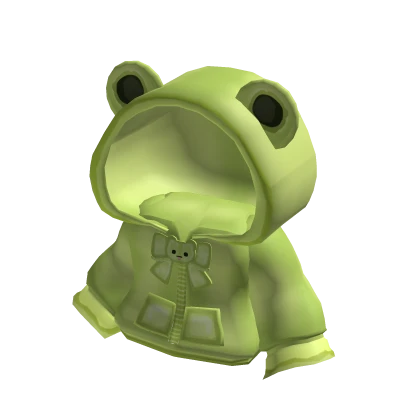 ꒰୨୧꒱ kawaii oversized frog hoodie in green