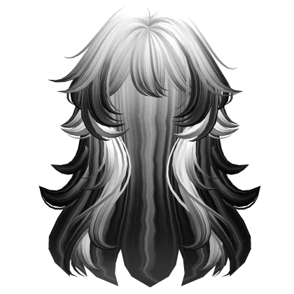 Super Fluffy Wavy Anime Hairstyle (Black&White)