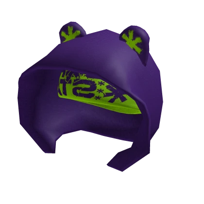 PURPLE GREEN ROCKSTAR UNDERGROUND HOODIE X BEANIE