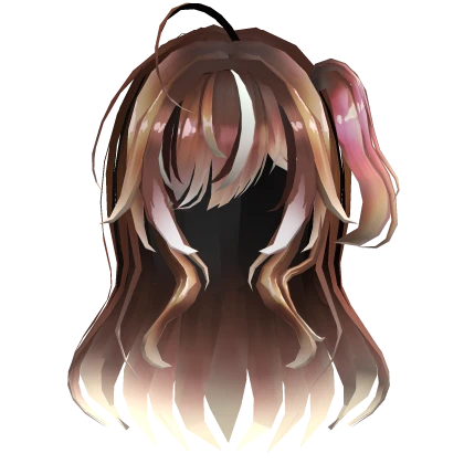 Vtuber Owl One Side Pigtail Hair - Brown