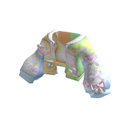 Colorful Kawaii Decora Dinosaur Jacket in Pink