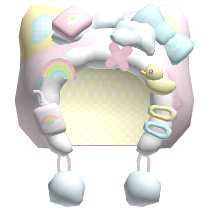 cute pastel bathtime kitty hood hat