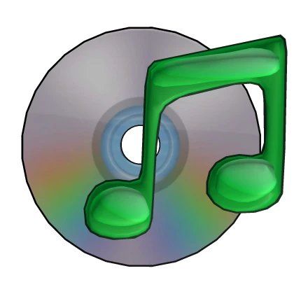 frutiger aero music player note & cd on back