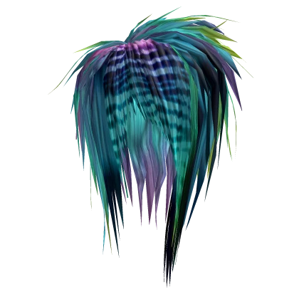 Unkept Teased Scene Hair (Cyan/Pink/Yellow)