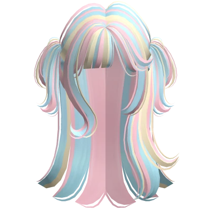 Anime Long Straight Messy Pigtails (Confetti)