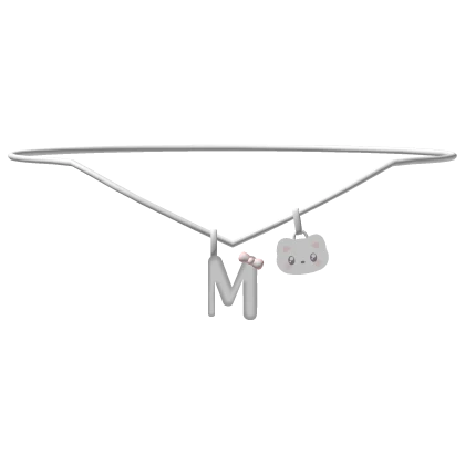 ♡ m initial kitty necklace 1.0