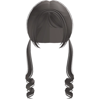 ♡ : sweet kawaii curly pigtails ashe brown