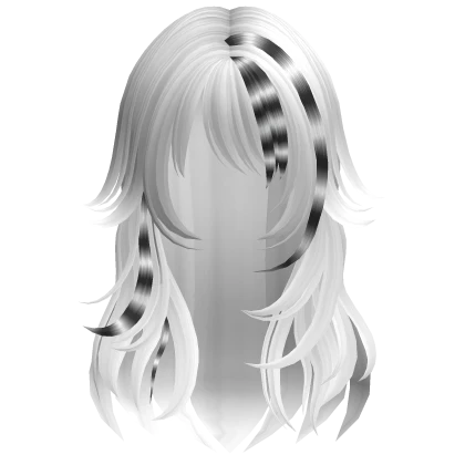Emo Messy Anime Hair (Raccoon White&Black)