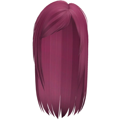 long messy emo scene bang hair in hot pink