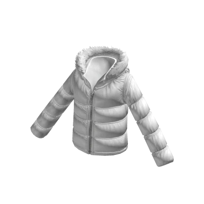 Fur Hood White Puffer Jacket