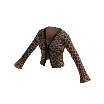 Cute Cheetah Print Cardigan