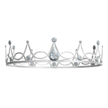 Silver princess tiara with gems