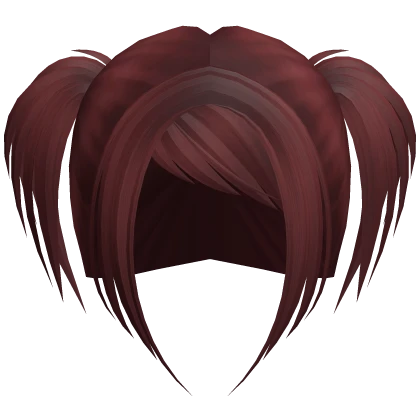 ☆ scene rockstar messy pigtails red