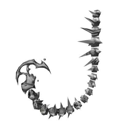 Grunge Silver Chrome Scorpion Tail Spine