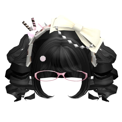 ♡ Sweet Twee Neapolitan Curly Pigtails (Black)