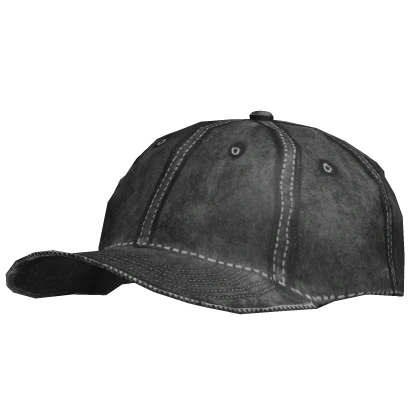 Oversized Grey Distressed Cap