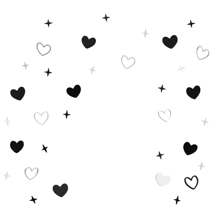 heart aura (black & white)