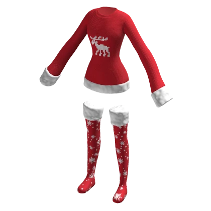 Oversized Christmas Sweater w/ Socks